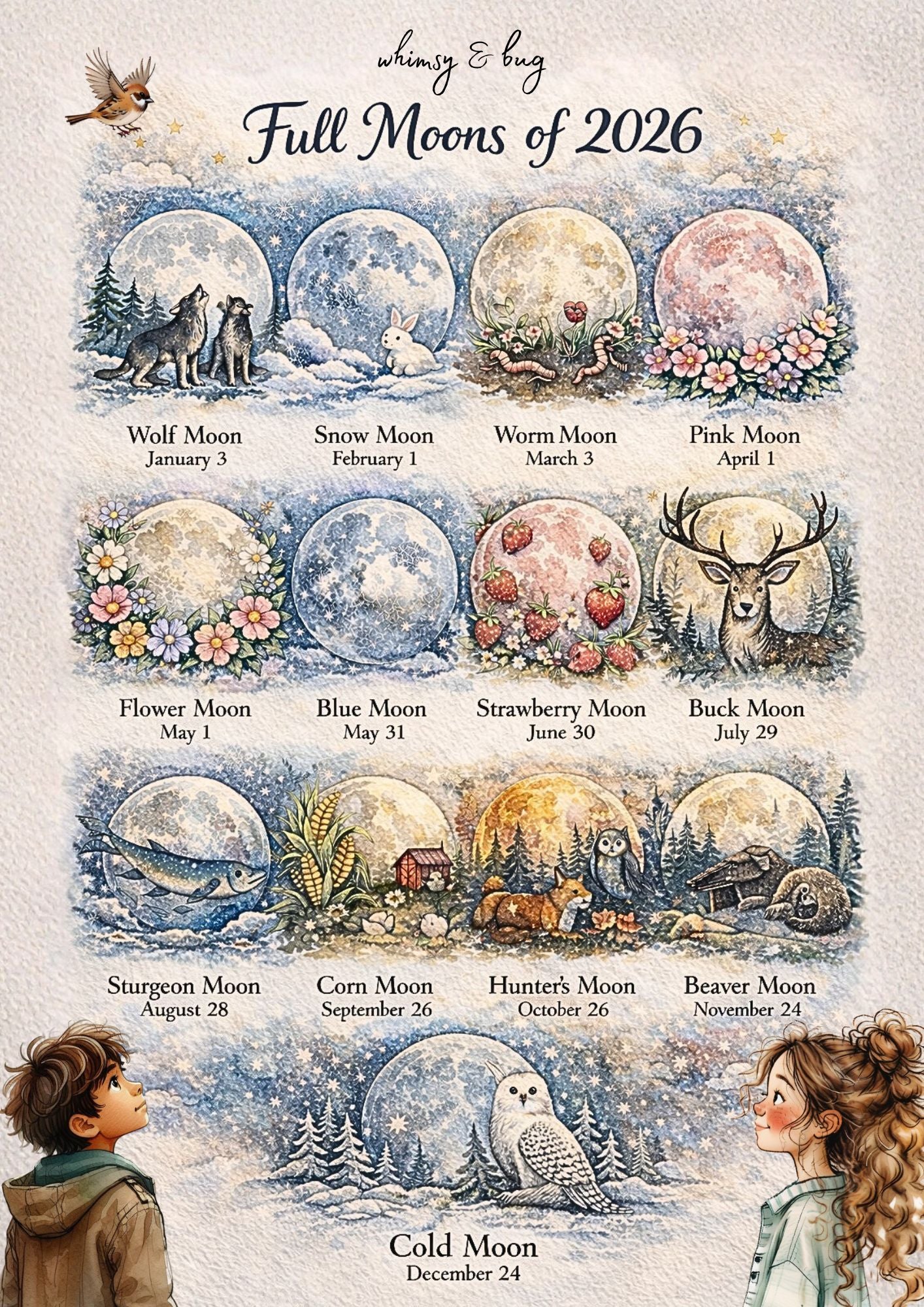 Full Moons 2026 Printable