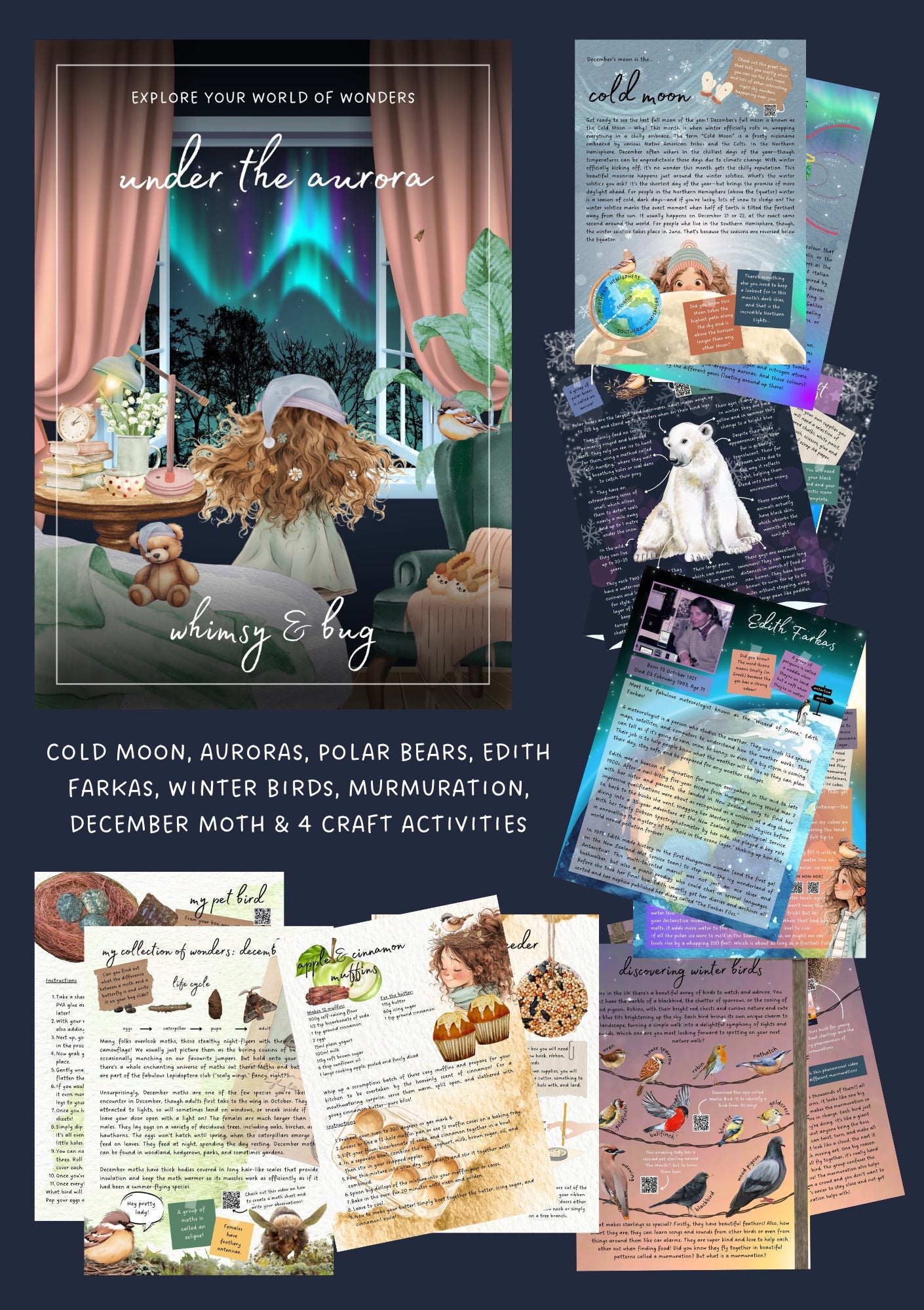 under the aurora - december - digital download