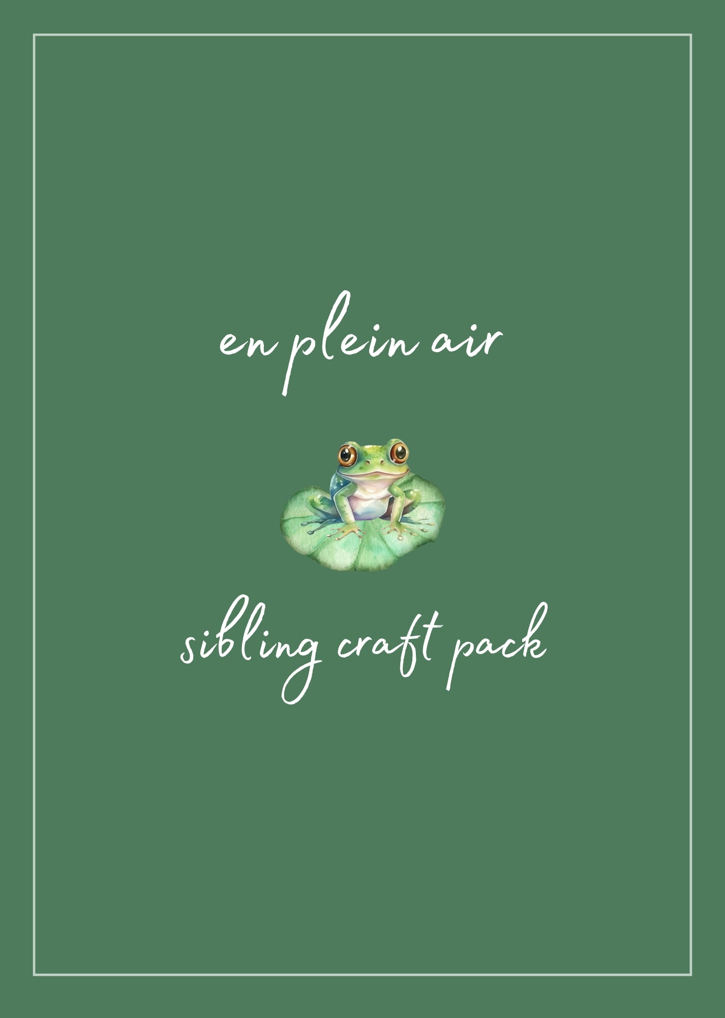 en plein air - sibling craft pack