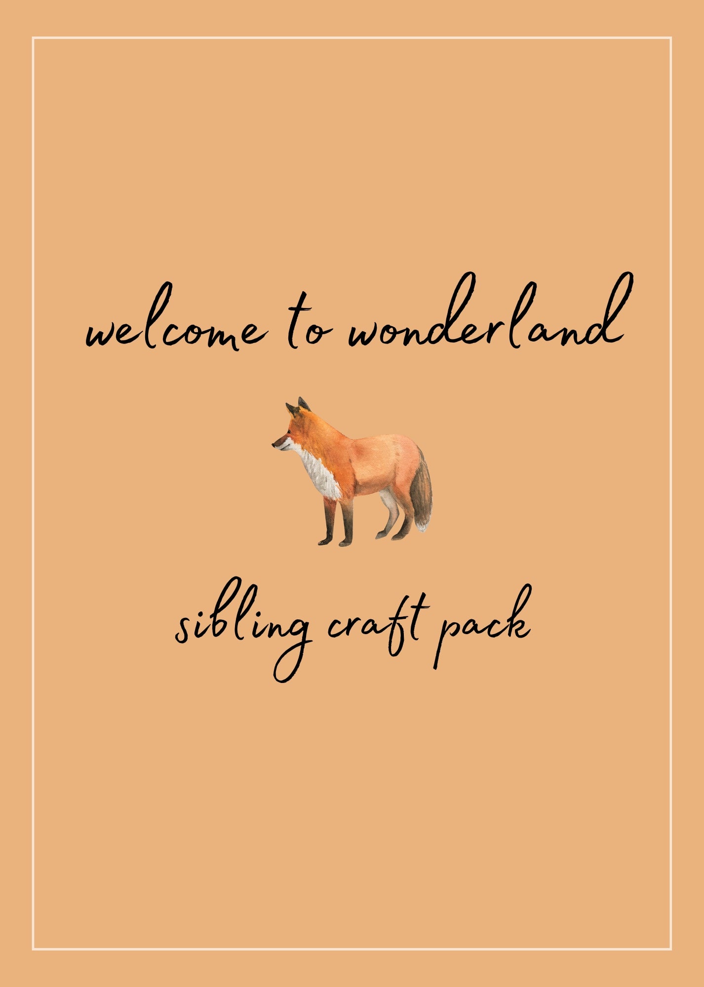 welcome to wonderland - sibling craft pack