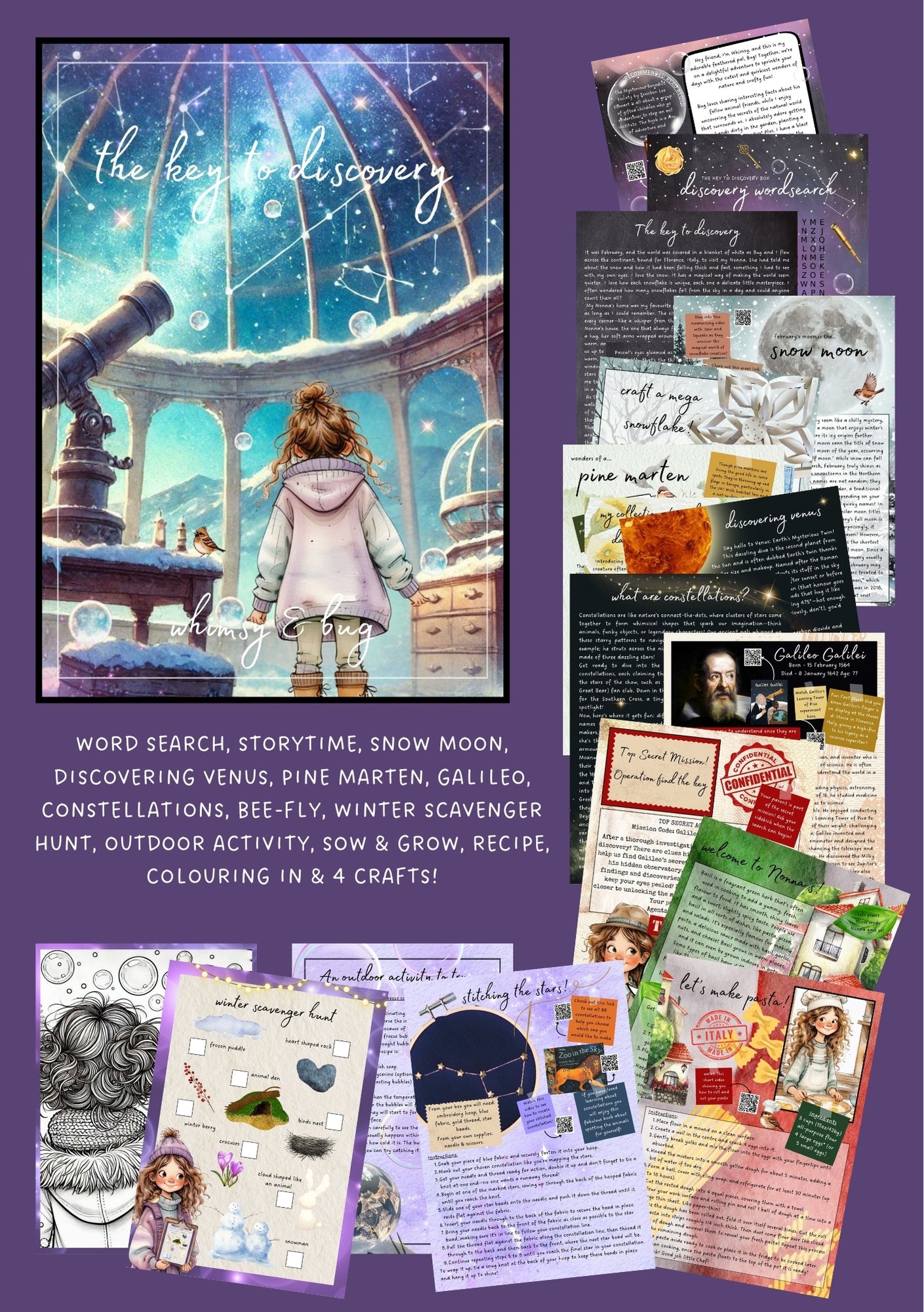 the key to discovery - february - digital download – whimsy & bug