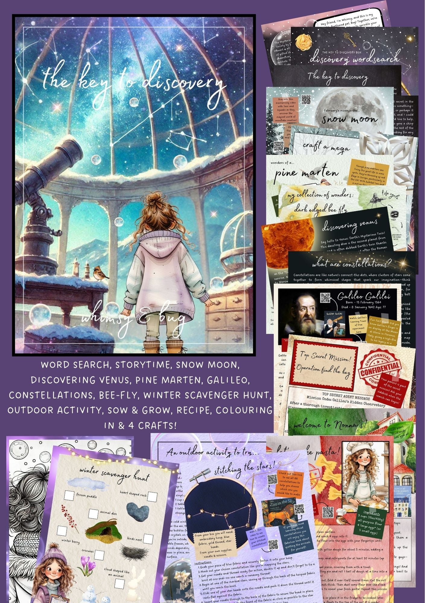 the key to discovery - february - digital download – whimsy & bug