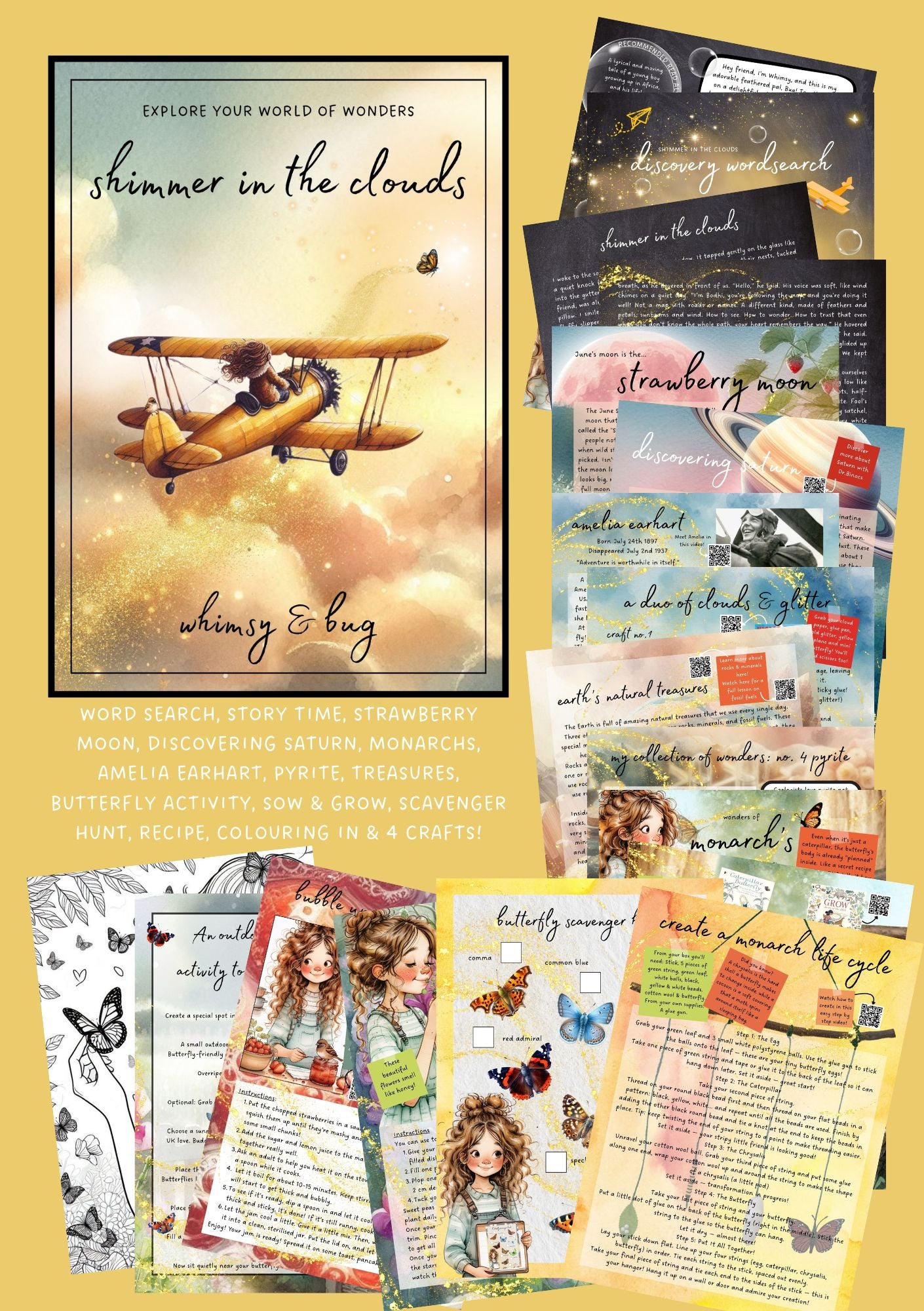 shimmer in the clouds - june - digital download – whimsy & bug