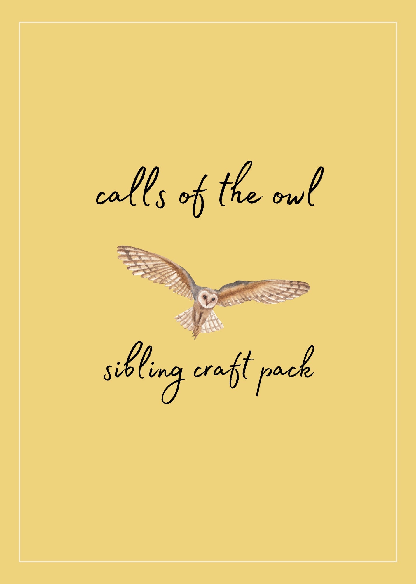 calls of the owl - sibling craft pack